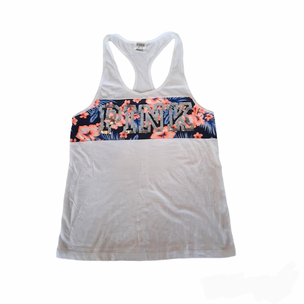 PINK Victoria Secret Women's Sequin Tank Top XS
